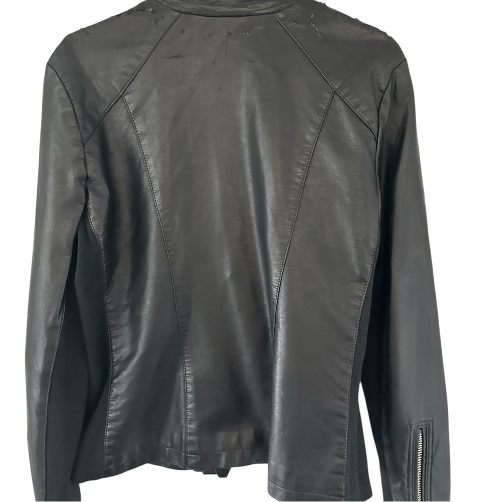 Calvin Klein Women's Leather Jacket in Black Zize M - Picture 6 of 6